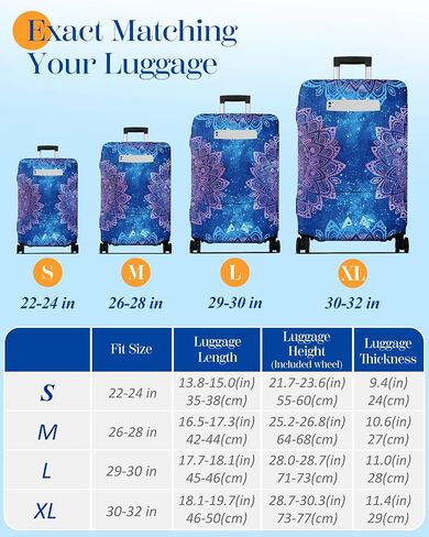 Slohif Luggage Cover for Suitcase Tsa Approved Protector - Game Luggage Sleeve Large Suit Case Cover Travel Stretch Baggage Case Protective Washable Fit 29-30 Inch in Saudi Arabia