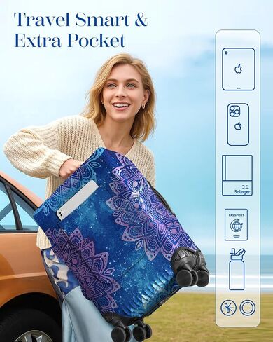 Slohif Luggage Cover for Suitcase Tsa Approved Protector - Game Luggage Sleeve Large Suit Case Cover Travel Stretch Baggage Case Protective Washable Fit 29-30 Inch in Saudi Arabia