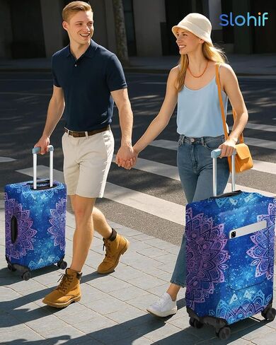 Slohif Luggage Cover for Suitcase Tsa Approved Protector - Game Luggage Sleeve Large Suit Case Cover Travel Stretch Baggage Case Protective Washable Fit 29-30 Inch in Saudi Arabia