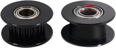 2PCS GT2 بكرة العاطل لأجزاء طابعة ثلاثية الأبعاد من الألومنيوم 2GT بكرات توقيت 16 20 أسنان البكر الأسود 3 مم 5 مم عرض 6 10 (20T W10 B5 بدون T) in Saudi Arabia