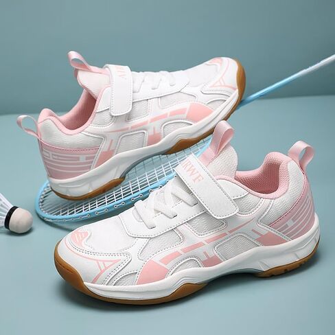 Kids Racket Sneakers - Boys Girls Badminton Shoes Tennis Shoes, Suitable for All Courts Squash Sneakers | Strong Support and Shock Absorption (Little Kids/Big Kids) in Saudi Arabia