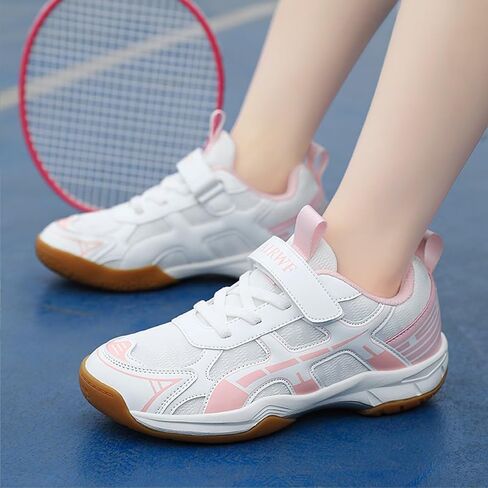 Kids Racket Sneakers - Boys Girls Badminton Shoes Tennis Shoes, Suitable for All Courts Squash Sneakers | Strong Support and Shock Absorption (Little Kids/Big Kids) in Saudi Arabia