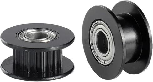 GT2 Idler Pulley 20 Bore 3mm 4mm 5mm 6mm 8mm مع محامل أجزاء طابعة ثلاثية الأبعاد لعرض حزام توقيت 2GT 6 مم 10 مم (نئاس 6 مم ، 1pcs_6mm Silver) in Saudi Arabia
