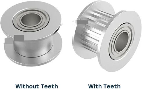GT2 Idler Pulley 20 Bore 3mm 4mm 5mm 6mm 8mm مع محامل أجزاء طابعة ثلاثية الأبعاد لعرض حزام توقيت 2GT 6 مم 10 مم (نئاس 6 مم ، 1pcs_6mm Silver) in Saudi Arabia