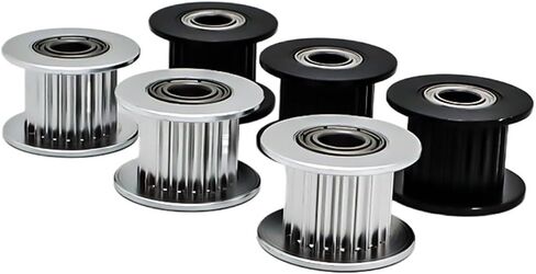 2GT 16/20/25/30/36TEETH PRIMENT PORLEY BORE3/4/5/6MM عرض الحزام 6/10/15MM شد العجلة المتزامنة 3D الطابعة GT2 (20T BORE 5MM (أسود)) in Saudi Arabia