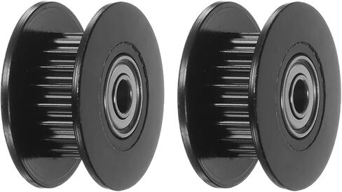 5/10pcs GT2 Timing Idler Pulley 20 Teeth 2GT Pulley Wheel Bore 5mm for 3D Printer 6mm Width Timing Belt 3D Printer Parts(Black Without Teeth,5pcs) in Saudi Arabia