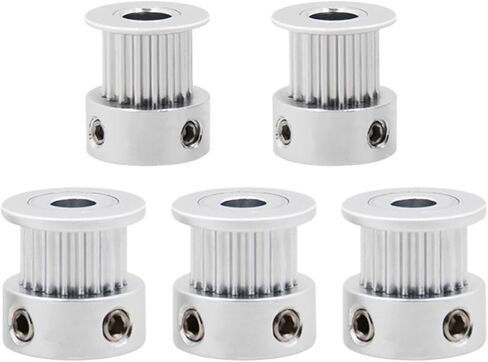 5pcs 3D Printer Parts GT2 بكرة توقيت 16 الأسنان 2GT 20 أسنان التجويف الألومنيوم 5 مم 8 ملم عجلات متزامنة العرض عرض الجزء 6 مم (16T W6 B5) in Saudi Arabia