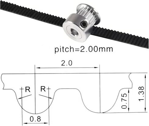 3D Printer Accessories 2GT synchronous Wheel 2GT Pulley 20T 30T 32T 36T 40T 48T 60T 80T Bandwidth 6/10mm Hole 3-20mm(5mm,80 Teeth_Width 10MM) in Saudi Arabia