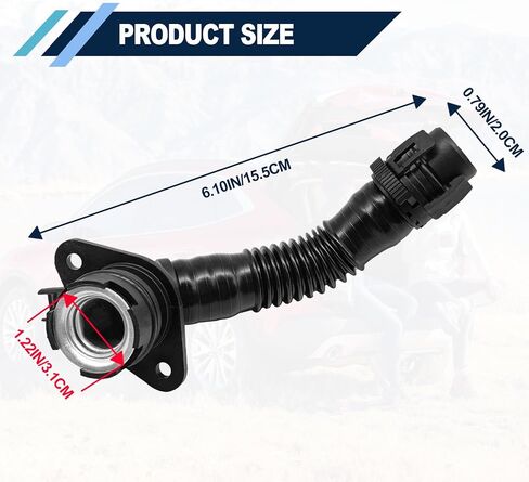 خرطوم تنفيس علبة المرافق 11127584128 - متوافق مع BMW 135i/335i/535i/640i/x1/x3/x4/x5/x6 (2011-2018) in Saudi Arabia