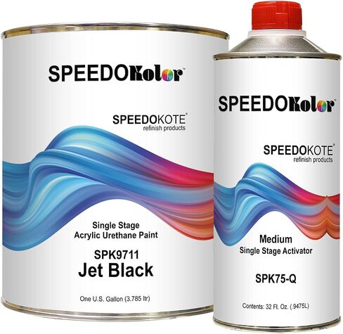 Speedokote High Gloss Jet Black 2K Acrylic Urethane, 4:1 Gallon Medium Kit, SPK9711/SPK75 in Saudi Arabia