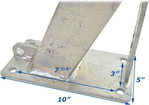 Sturdy Built Boat Trailer Winch Post 3 inch x 3 inch x 34 inch Tall Galvanized in Saudi Arabia
