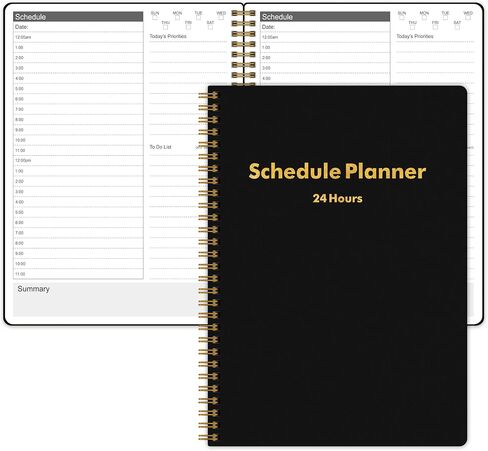 24 Hour Daily Planner -To Do List Notepad Double Side Use Undated Notebook with 52 Sheets, 6.5" X 9.8", Task Checklist Organizer Agenda Pad for Productivity in Saudi Arabia