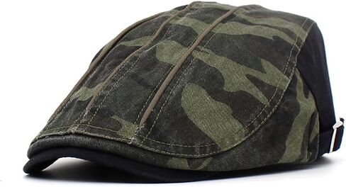 Men's Cotton Flat Ivy Gatsby Newsboy Driving Hat Cap Camouflage Hunting Cap in Saudi Arabia