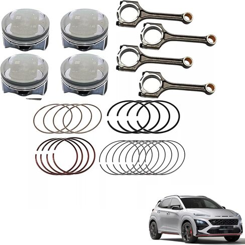 Munirater Connecting Rod & Piston & Ring Set بديل لـ Forte 2011-2016 Elantra 2012-2016 1.8L 23041-2E100 in Saudi Arabia