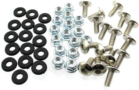 16pcs M6 X 16 Plastic Fender Bolt Washer Nut Screw Kit for 50cc 70cc 90cc 110cc 125cc ATV Quad 4 Wheeler Parts in Saudi Arabia