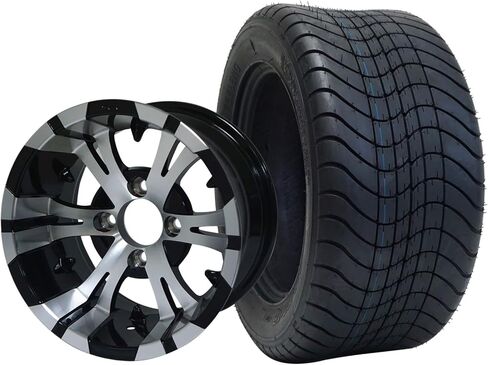 12 "عجلات عربة غولف سوداء/مصنوعة من مصاصي الدماء و 215/50-12 Dot Golf Cart - مجموعة من 4 in Kuwait