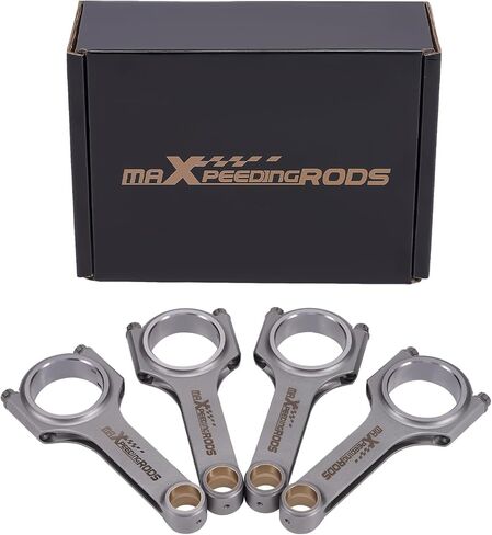 MaxPeedingRods 4x مزورة توصيل قضبان+ARP2000 براغي لـ Hyundai 1.6 Gamma T-G4FJ 130.8mm لـ Hyundai Kona/ Elantra/ i30/ i20/ i40/ Veloster & for forte/ sportage/ accent in Saudi Arabia