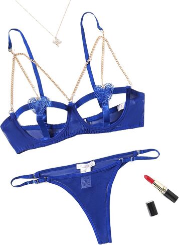 Avidlove Lingerie for Women 2pcs Bra and Panty Sets Heart Cutout Sexy Lingerie Set in Saudi Arabia
