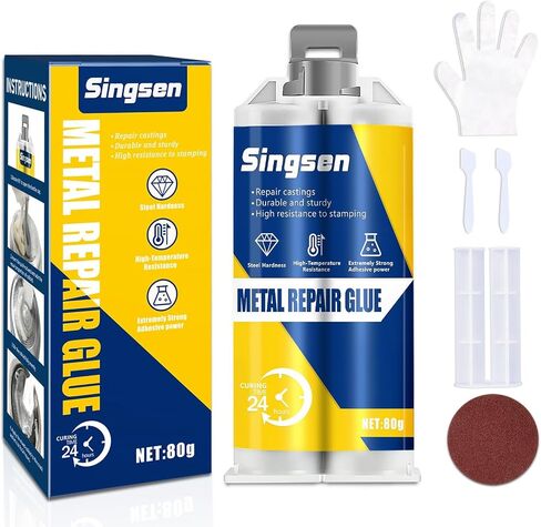 Metal Repair Glue, 2.82OZ Metal Epoxy Glue Heavy Duty, High-Temperature Heat Resistant Adhesive Glue for Metal to Metal, Plastics, Stainless Steel, DIY Craft, Aluminum Alloy, Metal Tube in Saudi Arabia