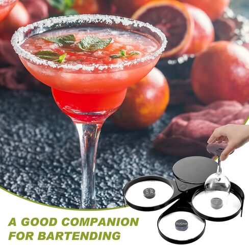 Mifoci Garnish Tray with Lid Bar Caddy 3 Tier Bar Glass Rimmer 12 Stainless Steel Classic Bottle Pourers 2 Plastic Juice Pour Bottles 1000 Count Cocktail Stirrers 3 Serving Tongs Set (6 Compartments) in Saudi Arabia