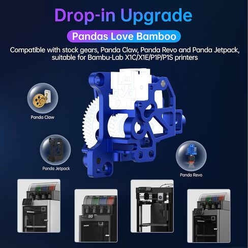 BIGTREETECH Panda Jet Print Head Cooling Fan Duct Compatible with Bambu-Lab P1S/P1P/X1C/X1E 3D Printer Original Hot End & Panda Flow/Revo [Magnetic Installation] in Kuwait