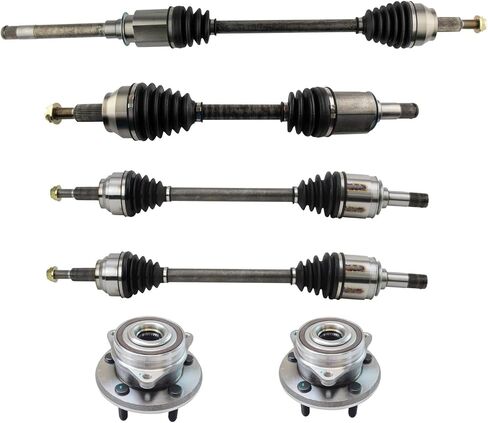 TRQ Front & Rear Drivetrain Kit CV Axle Shaft Assembly Wheel Hub Bearing Assembly Compatible with 2014-2021 Dodge Durango 2014-2018 Jeep Grand Cherokee in Saudi Arabia