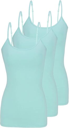 Natural Uniforms Women's Camisole Tank Top-Breathable Cotton Stretch Multi Pack of 3 in Saudi Arabia