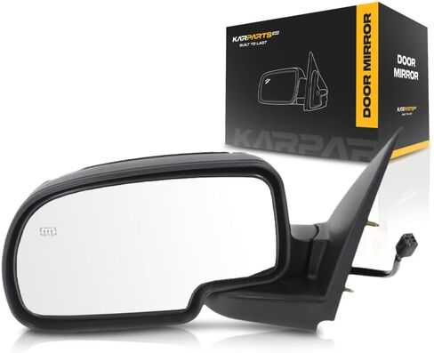 For Chevy Silverado 1500 1999 2000 2001 2002 Door Mirror Passenger Side | Power Remote | Heated | Chrome | Replacement For 335-5401R3ECH, 15179830 | GM1321173 in Saudi Arabia