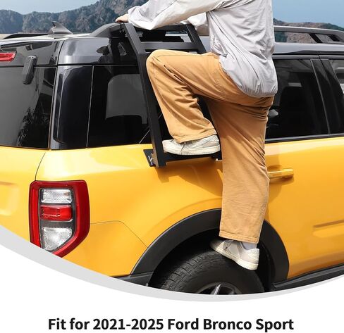 سلم جانبي من سبيكة Linskip متوافق مع 2021-2024 2025 Ford Bronco Sport، سلم جانبي لسقف النافذة الجانبية لملحقات Bronco Sport الخارجية in Saudi Arabia