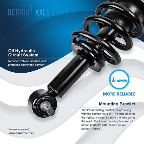 Detroit Axle - End Front 14pc Kit 07-13 Chevy GMC Silverado Sierra Sierra 1500 Upper Lower Control Arms with Ball Bar Bar Bar Rods Inner Tie Boots Boots Struts with Coil Spring in Kuwait