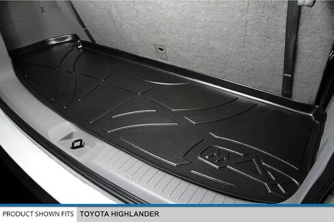 SMARTLINER Custom Fit Floor Mats 2 Rows and Cargo Liner Behind 3rd Row Set Black for 2014-2019 Toyota Highlander in Saudi Arabia