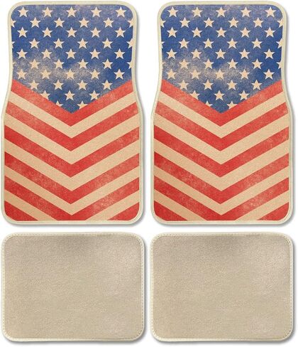 US America Flag مخصص للشاحنة سيارات الدفع الرباعي العالمية ملائمة الأمامية والخلفية السجاد كابتن كابتن طراز الحصير - 4pc in Saudi Arabia