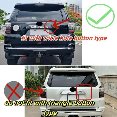 LED LED Trunk Tail Lights لـ Toyota 4runner 2010-2023 مجموعة مصباح الإضاءة لفرامل التوقف الخلفي ، تشغيلها (نوع زر ثقب الدائرة) in Kuwait