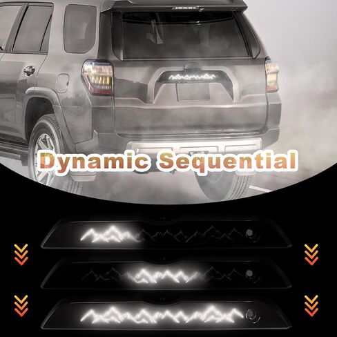 LED LED Trunk Tail Lights لـ Toyota 4runner 2010-2023 مجموعة مصباح الإضاءة لفرامل التوقف الخلفي ، تشغيلها (نوع زر ثقب الدائرة) in Kuwait