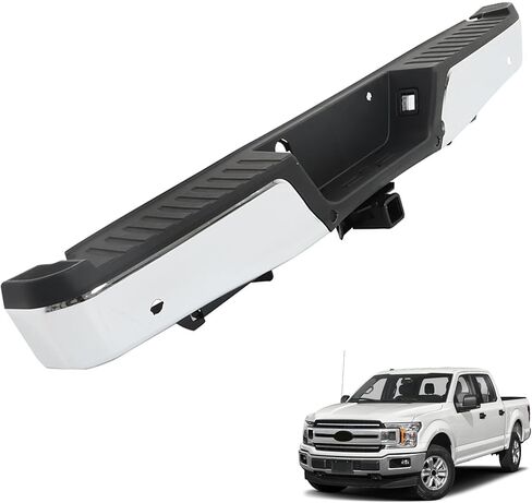 مجموعة كروم المصد الخلفي مع السحب الشاق والاستبدال ثقب المستشعر لعام 2015-2019 F150 Pickup 4-Door FO1103189 FO1102381 FO1106375 in Saudi Arabia
