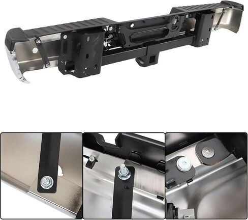 مجموعة كروم المصد الخلفي مع السحب الشاق والاستبدال ثقب المستشعر لعام 2015-2019 F150 Pickup 4-Door FO1103189 FO1102381 FO1106375 in Saudi Arabia