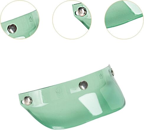 Helmet Peak Visor, Universal 3 Snap Motorbike Helmet Accessories Sun Shield Protector Replace Part for 3/4 Helmets, Green in Saudi Arabia