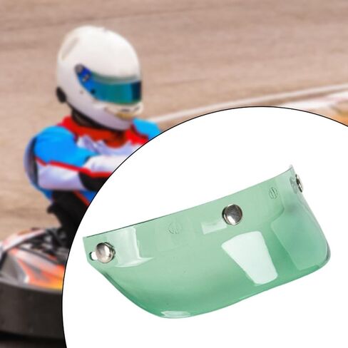 Helmet Peak Visor, Universal 3 Snap Motorbike Helmet Accessories Sun Shield Protector Replace Part for 3/4 Helmets, Green in Saudi Arabia