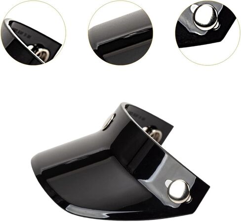 Helmet Peak Visor, Universal 3 Snap Motorbike Helmet Accessories Sun Shield Protector Replace Part for 3/4 Helmets, Green in Saudi Arabia