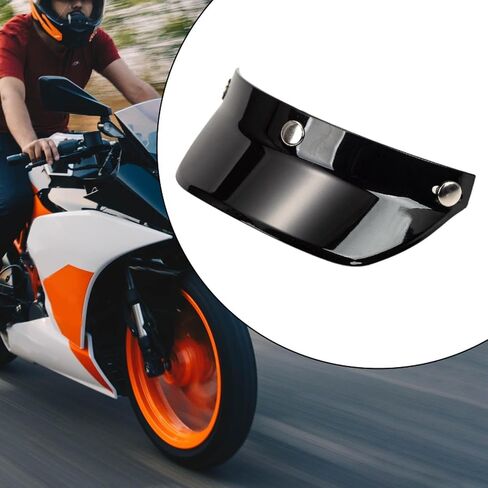 Helmet Peak Visor, Universal 3 Snap Motorbike Helmet Accessories Sun Shield Protector Replace Part for 3/4 Helmets, Green in Saudi Arabia