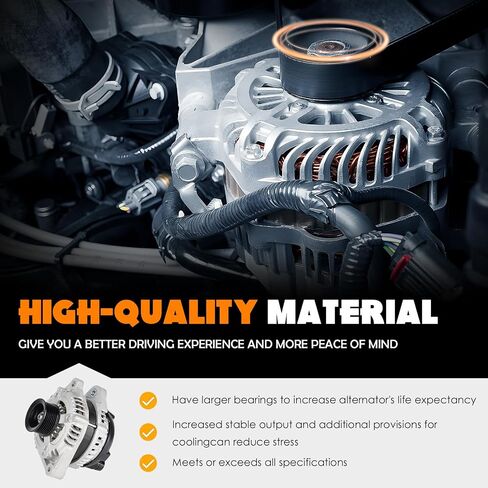 New Alternator Compatible with Hyundai for Elantra 2011-2017, Elantra GT 2013-2017, Elantra Coupe 2013 2014, Fit for Kia for Forte 2014-2016, Soul 2012 2013, Forte5 2015 2016, Forte Koup 2014-2016 in Saudi Arabia