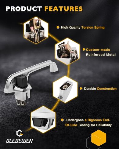 Metal Outside Door Handles (Pair), Compatible with 1967-1972 Chevy C/K 10 20 30, GMC C/K 15 25 35 1500 2500 3500 Pickup Jimmy Blazer, Chrome Exterior Front Left & Right Side, Replace# ‎3927895 3927899 in Saudi Arabia