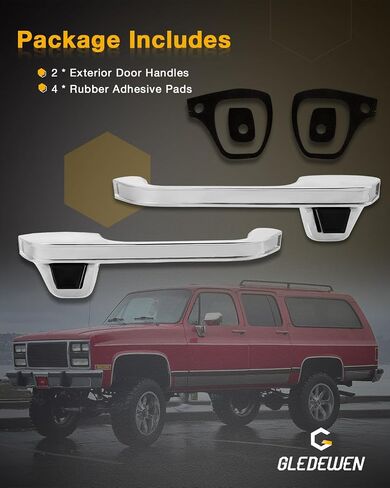 Metal Outside Door Handles (Pair), Compatible with 1967-1972 Chevy C/K 10 20 30, GMC C/K 15 25 35 1500 2500 3500 Pickup Jimmy Blazer, Chrome Exterior Front Left & Right Side, Replace# ‎3927895 3927899 in Saudi Arabia