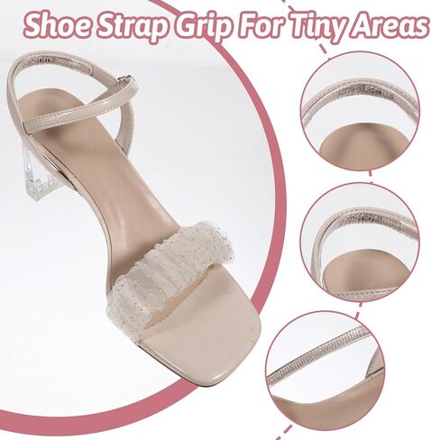 34 Pcs Silicone High Heel Cushion Inserts, Shoe Strap Grip Sling Backs Foot Support Sticker Anti Slip Sandals Gel Protector Strips for Women Men Sports Sneakers in Kuwait