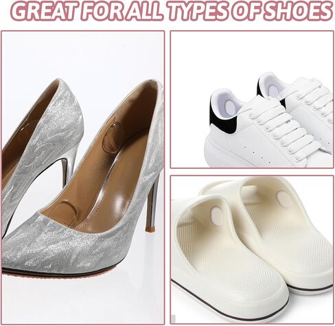 34 Pcs Silicone High Heel Cushion Inserts, Shoe Strap Grip Sling Backs Foot Support Sticker Anti Slip Sandals Gel Protector Strips for Women Men Sports Sneakers in Kuwait