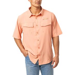 Realtree Men's Short Sleeve Performance Tech Vented UPF 50+ Sun Protection Fishing Shirts in Saudi Arabia