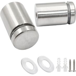 8 Pack Stainless Steel Standoff Screws for Acrylic - 0.74 x 1.18 Inch Standoff Nail Wall Mounts for Sign Holder, Silver in Kuwait