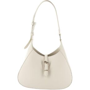 Anne Klein Womens Sculpted Buckle Hobo, Parchment in Saudi Arabia