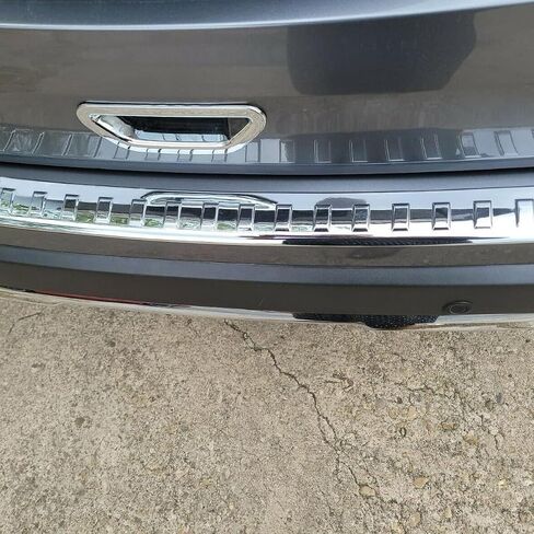 KUAFU Rear Bumper Sill Cover Guard Plate Compatible with 2014-2020 Nissan Rogue 999T6G2000 999B1G500A Bumper Tailgate Back Trunk Door Sill Trim Molding Protector Strip Pad Panel Chrome in Saudi Arabia