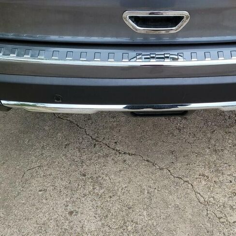 KUAFU Rear Bumper Sill Cover Guard Plate Compatible with 2014-2020 Nissan Rogue 999T6G2000 999B1G500A Bumper Tailgate Back Trunk Door Sill Trim Molding Protector Strip Pad Panel Chrome in Saudi Arabia